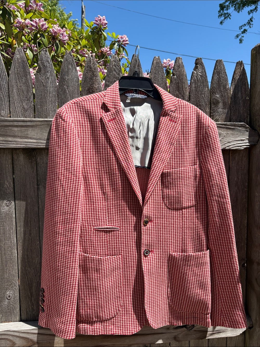 Zara Man Denim Couture XL checkered blazer!!